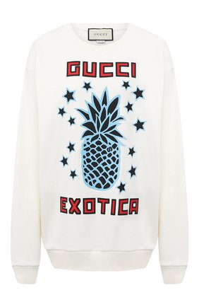 Женский хлопковый свитшот GUCCI белого цвета по цене 65900 руб., арт. 617964/XJCRS | Фото 1 Женский хлопковый свитшот GUCCI белого цвета, арт. 617964/XJCRS | Фото 1