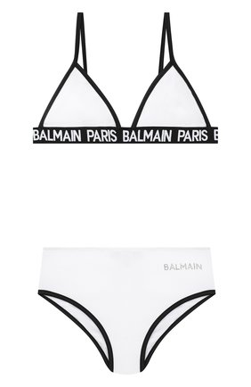 Детского раздельный купальник BALMAIN белого цвета по цене 14250 руб., арт. 6N0129/NX360/4-10 | Фото 1 Детского раздельный купальник BALMAIN белого цвета, арт. 6N0129/NX360/4-10 | Фото 1