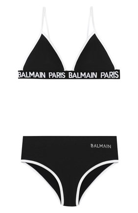 Детского раздельный купальник BALMAIN черного цвета по цене 14250 руб., арт. 6N0129/NX360/4-10 | Фото 1 Детского раздельный купальник BALMAIN черного цвета, арт. 6N0129/NX360/4-10 | Фото 1