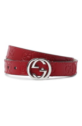 Детский кожаный ремень GUCCI красного цвета по цене 12300 руб., арт. 258395/C0C0N | Фото 1 Детский кожаный ремень GUCCI красного цвета, арт. 258395/C0C0N | Фото 1