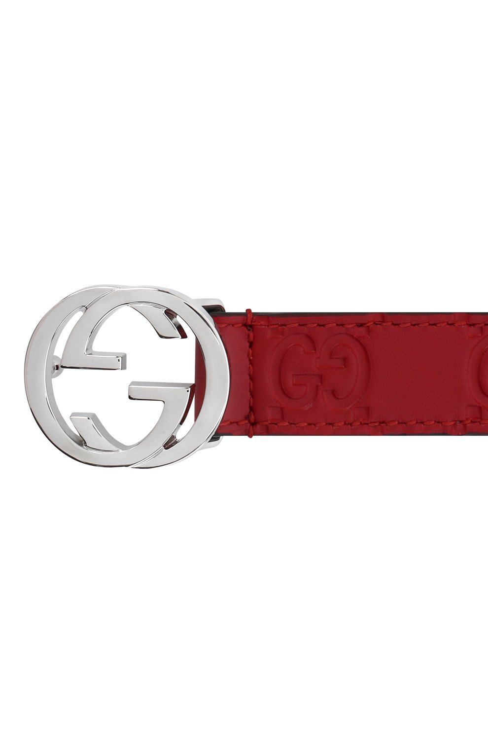 Детский кожаный ремень GUCCI красного цвета по цене 12300 руб., арт. 258395/C0C0N | Фото 3 Детский кожаный ремень GUCCI красного цвета, арт. 258395/C0C0N | Фото 3