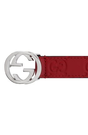 Детский кожаный ремень GUCCI красного цвета по цене 12300 руб., арт. 258395/C0C0N | Фото 3 Детский кожаный ремень GUCCI красного цвета, арт. 258395/C0C0N | Фото 3
