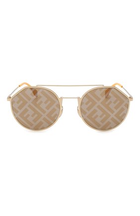Женские солнцезащитные очки FENDI желтого цвета по цене 26650 руб., арт. M0021 DYG | Фото 4 Женские солнцезащитные очки FENDI желтого цвета, арт. M0021 DYG | Фото 4 (Тип очков: С/з; Очки форма: Круглые)
