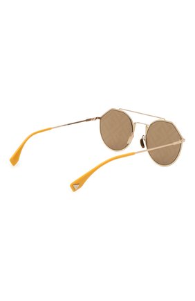 Женские солнцезащитные очки FENDI желтого цвета, арт. M0021 DYG | Фото 5 (Тип очков: С/з; Очки форма: Круглые)