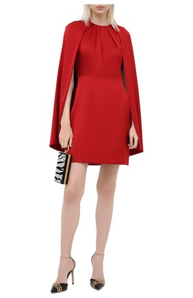 Женское шелковое платье ALEXANDER MCQUEEN красного цвета по цене 279000 руб., арт. 629351/QBAAE | Фото 2 Женское шелковое платье ALEXANDER MCQUEEN красного цвета, арт. 629351/QBAAE | Фото 2