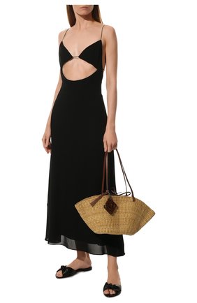 Женские кожаные шлепанцы bianca SAINT LAURENT черного цвета по цене 39800 руб., арт. 633961/1N800 | Фото 2 Женские кожаные шлепанцы bianca SAINT LAURENT черного цвета, арт. 633961/1N800 | Фото 2