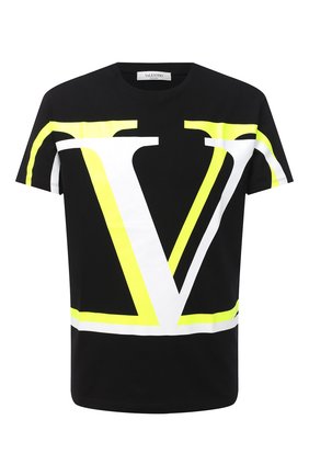 Мужская хлопковая футболка VALENTINO черного цвета по цене 33850 руб., арт. UV3MG08C6K7 | Фото 1 Мужская хлопковая футболка VALENTINO черного цвета, арт. UV3MG08C6K7 | Фото 1
