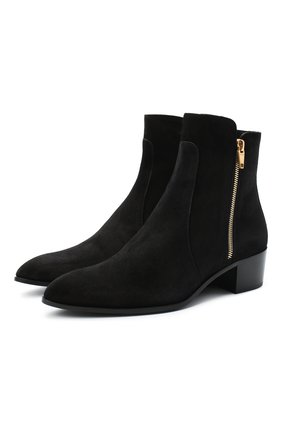 Женские замшевые ботинки roxie BALMAIN черного цвета по цене 59950 руб., арт. UN1C519/LCRY | Фото 1 Женские замшевые ботинки roxie BALMAIN черного цвета, арт. UN1C519/LCRY | Фото 1