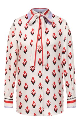 Женская шелковая блузка VALENTINO белого цвета по цене 147500 руб., арт. UB3AB18S5LB | Фото 1 Женская шелковая блузка VALENTINO белого цвета, арт. UB3AB18S5LB | Фото 1
