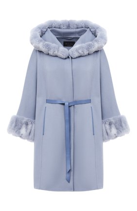 Женское кашемировое пальто LORO PIANA голубого цвета по цене 1635000 руб., арт. FAG4621 | Фото 1 Женское кашемировое пальто LORO PIANA голубого цвета, арт. FAG4621 | Фото 1