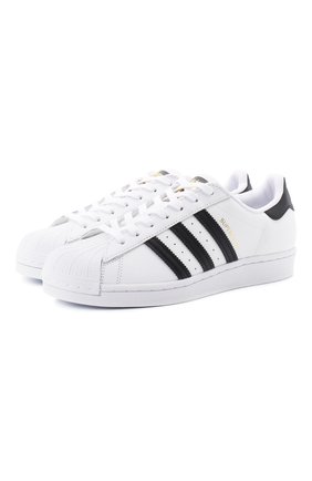 Женские кожаные кеды superstar ADIDAS ORIGINALS черно-белого цвета по цене 8550 руб., арт. FV3284 | Фото 1 Женские кожаные кеды superstar ADIDAS ORIGINALS черно-белого цвета, арт. FV3284 | Фото 1
