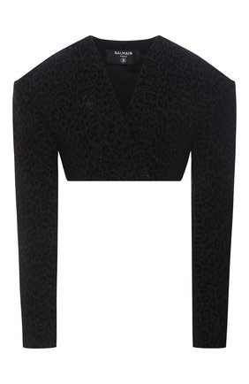 Женский жакет BALMAIN черного цвета по цене 169500 руб., арт. UF17039/X401 | Фото 1 Женский жакет BALMAIN черного цвета, арт. UF17039/X401 | Фото 1