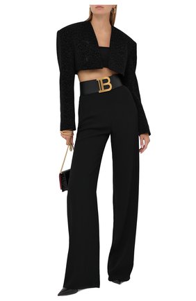 Женский жакет BALMAIN черного цвета по цене 169500 руб., арт. UF17039/X401 | Фото 2 Женский жакет BALMAIN черного цвета, арт. UF17039/X401 | Фото 2