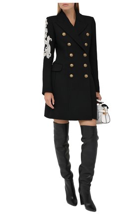 Женское шерстяное пальто BALMAIN черного цвета по цене 351000 руб., арт. UF19572/P050 | Фото 2 Женское шерстяное пальто BALMAIN черного цвета, арт. UF19572/P050 | Фото 2