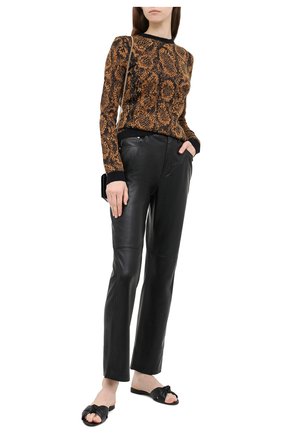Женская пуловер SAINT LAURENT коричневого цвета по цене 96050 руб., арт. 631047/YASE2 | Фото 2 Женская пуловер SAINT LAURENT коричневого цвета, арт. 631047/YASE2 | Фото 2