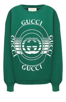Женская хлопковый свитшот GUCCI зеленого цвета по цене 65900 руб., арт. 631695/XJCRR | Фото 1 Женская хлопковый свитшот GUCCI зеленого цвета, арт. 631695/XJCRR | Фото 1