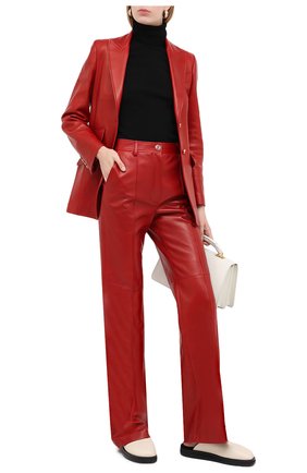 Женские кожаные брюки GUCCI красного цвета по цене 223000 руб., арт. 629532/XN336 | Фото 2 Женские кожаные брюки GUCCI красного цвета, арт. 629532/XN336 | Фото 2