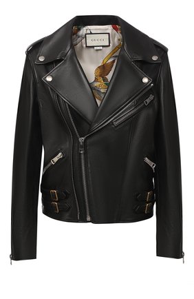 Женская кожаная куртка GUCCI черного цвета по цене 264500 руб., арт. 629189/XN336 | Фото 1 Женская кожаная куртка GUCCI черного цвета, арт. 629189/XN336 | Фото 1
