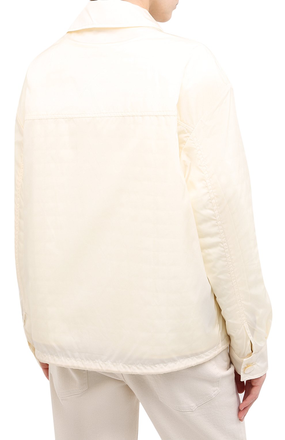 Женская куртка GUCCI белого цвета, арт. 619422/ZAE8W | Фото 4 (Кросс-КТ: Куртка, Ветровка; Рукава: Длинные; Материал внешний: Синтетический материал; Региональные ограничения белый список (Axapta Mercury): RU; Длина (верхняя одежда): Короткие; Материал подклада: Вискоза)