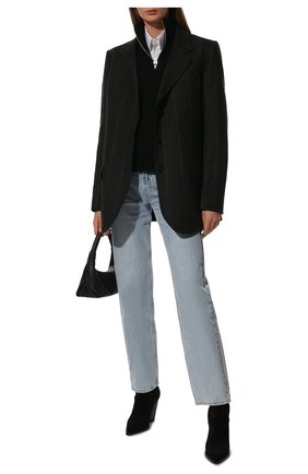 Женские замшевые ботильоны theo SAINT LAURENT черного цвета по цене 103500 руб., арт. 633955/1NX00 | Фото 2 Женские замшевые ботильоны theo SAINT LAURENT черного цвета, арт. 633955/1NX00 | Фото 2