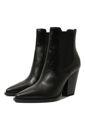 Женские кожаные ботильоны theo SAINT LAURENT черного цвета по цене 78950 руб., арт. 636146/0RT00 | Фото 1 Женские кожаные ботильоны theo SAINT LAURENT черного цвета, арт. 636146/0RT00 | Фото 1