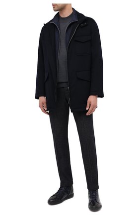 Мужская кашемировая куртка GIORGIO ARMANI темно-синего цвета по цене 346000 руб., арт. 0WG0C04B/T00J0 | Фото 2 Мужская кашемировая куртка GIORGIO ARMANI темно-синего цвета, арт. 0WG0C04B/T00J0 | Фото 2