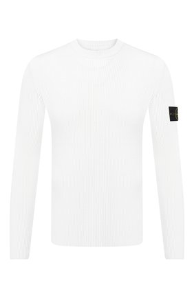 Мужской шерстяной джемпер STONE ISLAND белого цвета по цене 26800 руб., арт. 7315521C2 | Фото 1 Мужской шерстяной джемпер STONE ISLAND белого цвета, арт. 7315521C2 | Фото 1