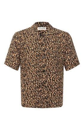 Мужская рубашка из вискозы SAINT LAURENT коричневого цвета по цене 62550 руб., арт. 531956/Y2B13 | Фото 1 Мужская рубашка из вискозы SAINT LAURENT коричневого цвета, арт. 531956/Y2B13 | Фото 1