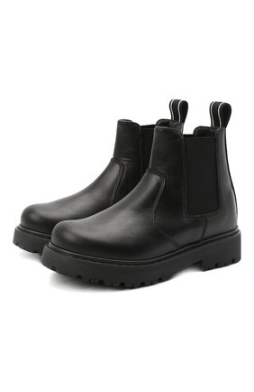 Детские кожаные челси DSQUARED2 черного цвета по цене 19950 руб., арт. 65182/RUNNER/28-35 | Фото 1 Детские кожаные челси DSQUARED2 черного цвета, арт. 65182/RUNNER/28-35 | Фото 1