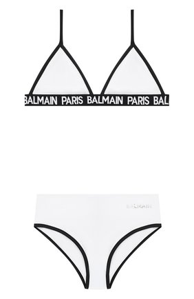 Детского раздельный купальник BALMAIN белого цвета по цене 14050 руб., арт. 6N0129/NX360/12-16 | Фото 1 Детского раздельный купальник BALMAIN белого цвета, арт. 6N0129/NX360/12-16 | Фото 1