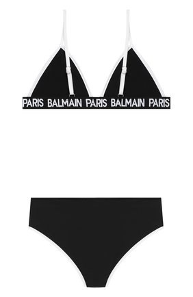 Детского раздельный купальник BALMAIN черного цвета по цене 14050 руб., арт. 6N0129/NX360/12-16 | Фото 2 Детского раздельный купальник BALMAIN черного цвета, арт. 6N0129/NX360/12-16 | Фото 2