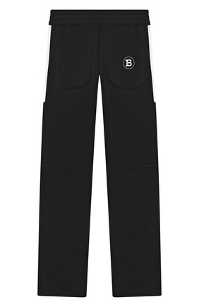 Детские хлопковые брюки BALMAIN черно-белого цвета по цене 19050 руб., арт. 6N6597/NX320/12-16 | Фото 2 Детские хлопковые брюки BALMAIN черно-белого цвета, арт. 6N6597/NX320/12-16 | Фото 2