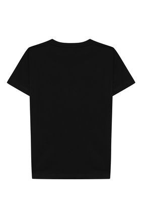 Детская хлопковая футболка BALMAIN черного цвета, арт. 6N8551/NX290/12-16 | Фото 2 (Рукава: Короткие; Материал внешний: Хлопок; Девочки Кросс-КТ: футболка-одежда; Региональные ограничения белый список (Axapta Mercury): RU)