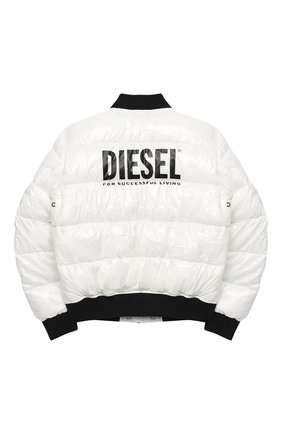 Детская куртка DIESEL белого цвета по цене 12800 руб., арт. 00J50M-KXB48 | Фото 2 Детская куртка DIESEL белого цвета, арт. 00J50M-KXB48 | Фото 2