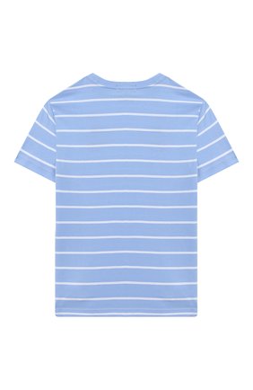 Детская хлопковая футболка POLO RALPH LAUREN голубого цвета по цене 3620 руб., арт. 323786411 | Фото 2 Детская хлопковая футболка POLO RALPH LAUREN голубого цвета, арт. 323786411 | Фото 2