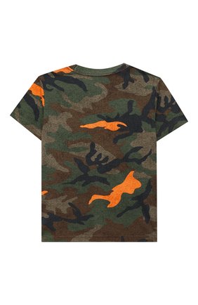 Детская хлопковая футболка POLO RALPH LAUREN хаки цвета по цене 3185 руб., арт. 322803575 | Фото 2 Детская хлопковая футболка POLO RALPH LAUREN хаки цвета, арт. 322803575 | Фото 2