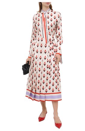 Женская шелковая юбка VALENTINO белого цвета по цене 165000 руб., арт. UB3RA6275LB | Фото 2 Женская шелковая юбка VALENTINO белого цвета, арт. UB3RA6275LB | Фото 2