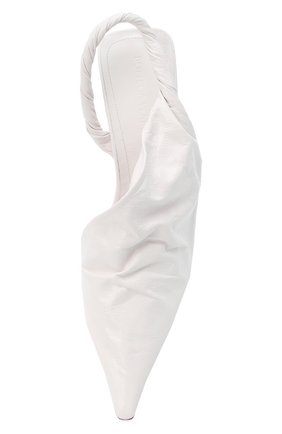 Женские кожаные туфли bv point BOTTEGA VENETA белого цвета, арт. 630183/VBP10 | Фото 5 (Длина стельки: 28,8, 23,7, 26, 24,7, 26,3, 28,4; Каблук высота: Высокий; Материал внешний: Кожа; Материал внутренний: Натуральная кожа; Региональные ограничения белый список (Axapta Mercury): RU; Каблук тип: Шпилька; толщина подошвы: 0,7; ширина носка стельки: 7,3, 7,5, 7,8, 8, 8,5, 8,3; высота каблука: 9,4, 9,8, 10,1, 10,5, 10,4)