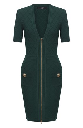 Женское платье из вискозы BALMAIN зеленого цвета по цене 145500 руб., арт. UF16435/K110 | Фото 1 Женское платье из вискозы BALMAIN зеленого цвета, арт. UF16435/K110 | Фото 1