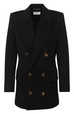 Женский шерстяной жакет SAINT LAURENT черного цвета по цене 257500 руб., арт. 630434/Y3A43 | Фото 1 Женский шерстяной жакет SAINT LAURENT черного цвета, арт. 630434/Y3A43 | Фото 1