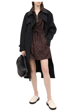 Женское шелковое платье GUCCI коричневого цвета по цене 132000 руб., арт. 628781/XJCL5 | Фото 2 Женское шелковое платье GUCCI коричневого цвета, арт. 628781/XJCL5 | Фото 2