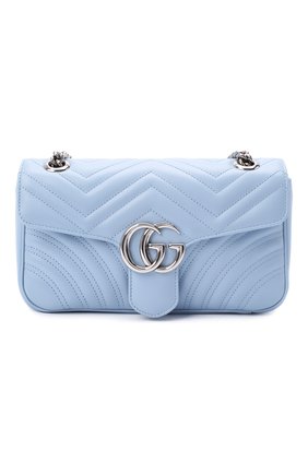 Женская сумка gg marmont small GUCCI голубого цвета по цене 144500 руб., арт. 443497/DTDIY | Фото 1 Женская сумка gg marmont small GUCCI голубого цвета, арт. 443497/DTDIY | Фото 1