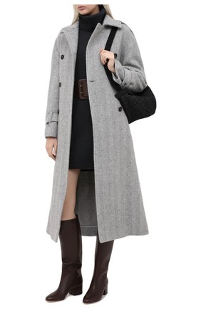 Женское шерстяное пальто BRUNELLO CUCINELLI серого цвета по цене 409000 руб., арт. MB5909263 | Фото 2 Женское шерстяное пальто BRUNELLO CUCINELLI серого цвета, арт. MB5909263 | Фото 2