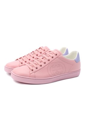 Женские кожаные кеды new ace GUCCI розового цвета по цене 42500 руб., арт. 598527/AY070 | Фото 1 Женские кожаные кеды new ace GUCCI розового цвета, арт. 598527/AY070 | Фото 1