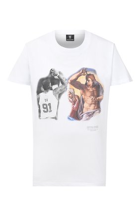 Мужская хлопковая футболка DIEGO VENTURINO белого цвета по цене 8640 руб., арт. FW20-DV TS TPG | Фото 1 Мужская хлопковая футболка DIEGO VENTURINO белого цвета, арт. FW20-DV TS TPG | Фото 1