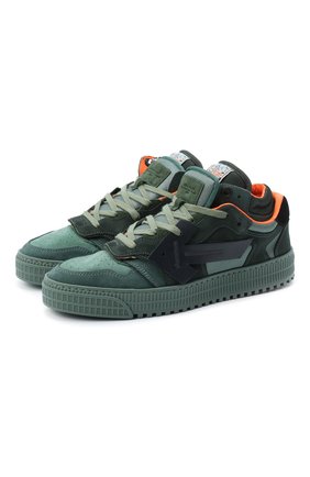 Мужские комбинированные кеды off-court OFF-WHITE зеленого цвета по цене 39950 руб., арт. 0MIA151E20LEA0011010 | Фото 1 Мужские комбинированные кеды off-court OFF-WHITE зеленого цвета, арт. 0MIA151E20LEA0011010 | Фото 1