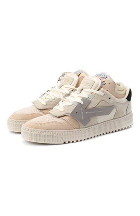 Мужские комбинированные кеды off-court OFF-WHITE бежевого цвета по цене 39950 руб., арт. 0MIA151E20LEA0016161 | Фото 1 Мужские комбинированные кеды off-court OFF-WHITE бежевого цвета, арт. 0MIA151E20LEA0016161 | Фото 1