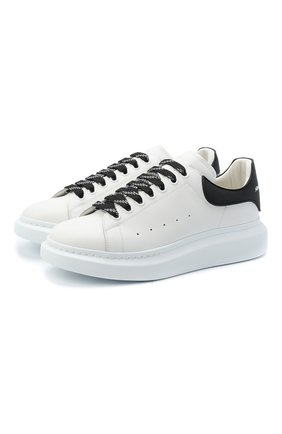 Мужские кожаные кеды ALEXANDER MCQUEEN черно-белого цвета по цене 39550 руб., арт. 625156/WHXMT | Фото 1 Мужские кожаные кеды ALEXANDER MCQUEEN черно-белого цвета, арт. 625156/WHXMT | Фото 1