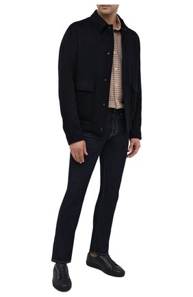 Мужские кожаные кеды BRIONI темно-синего цвета по цене 72050 руб., арт. QHH40L/09712 | Фото 2 Мужские кожаные кеды BRIONI темно-синего цвета, арт. QHH40L/09712 | Фото 2