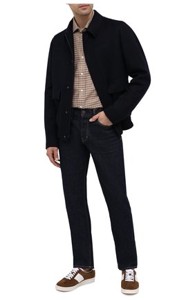 Мужские замшевые кеды TOM FORD коричневого цвета по цене 63750 руб., арт. J1261T-LCL046 | Фото 2 Мужские замшевые кеды TOM FORD коричневого цвета, арт. J1261T-LCL046 | Фото 2